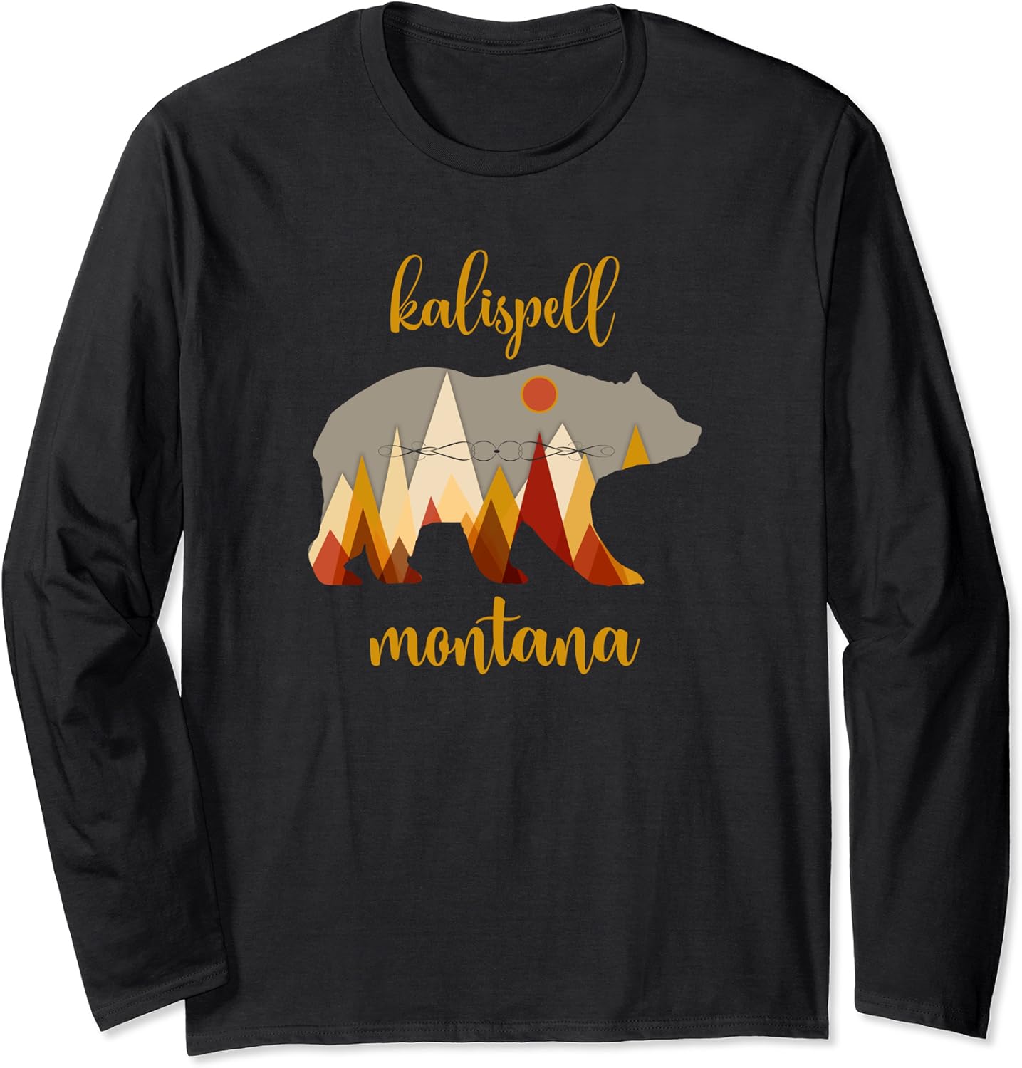 Vintage Kalispell Montana Shirt Grizzly Bear Men Women Kids